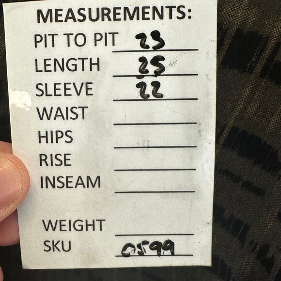 Vince 100% Silk Long Sleeve Button Front Brown Striped Tunic Blouse Womens XS - Picture 16 of 16